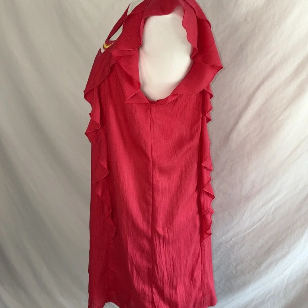 Entro Red Ruffled Dress - Picture 6 of 11